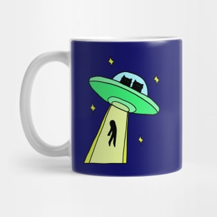cat alien abduction Mug